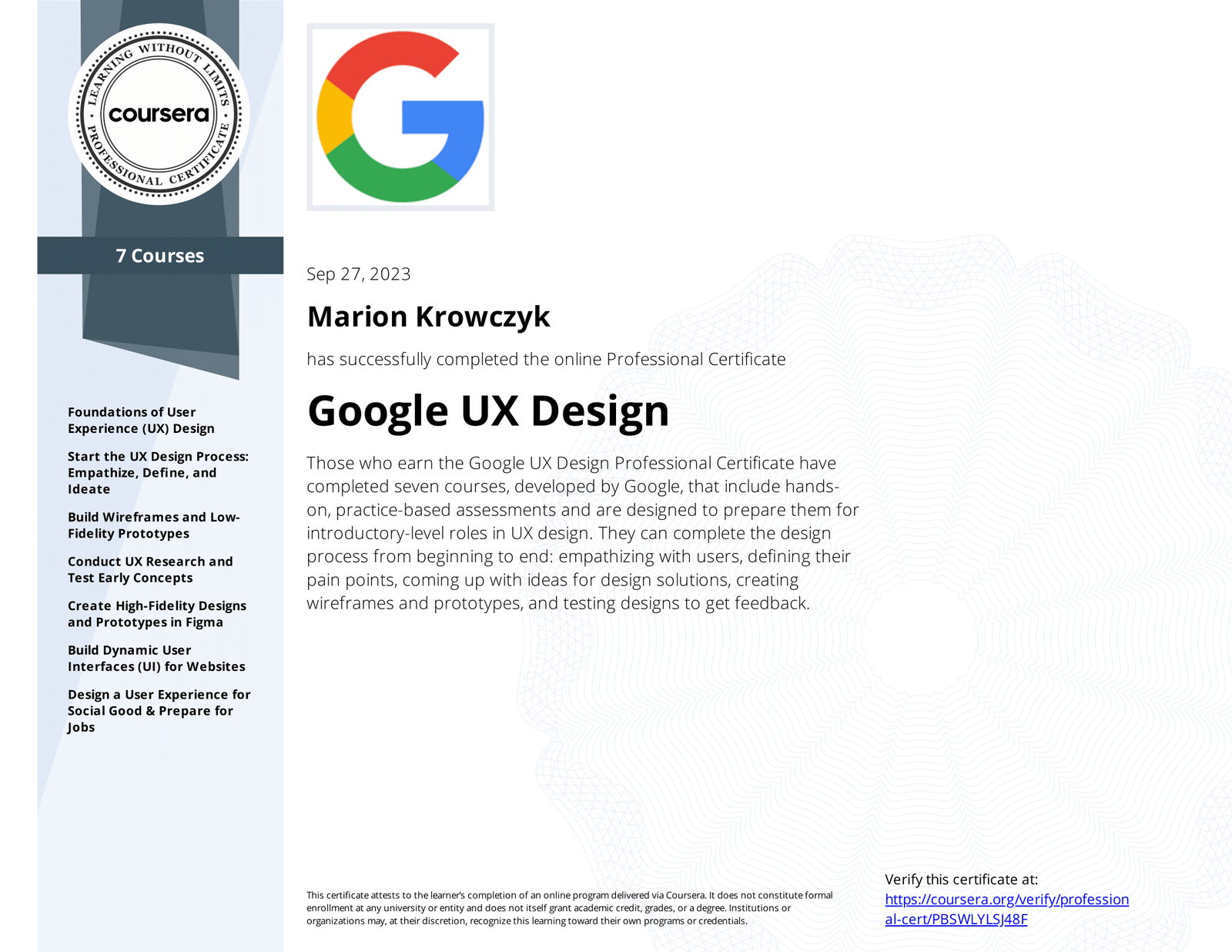 Google UX Design